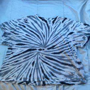 Black & White Tie Dye Shirt XL
